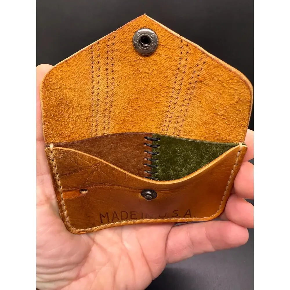 One-of-a-Kind Baseball Glove Button Snap Wallet – Vintage 1960s Leather